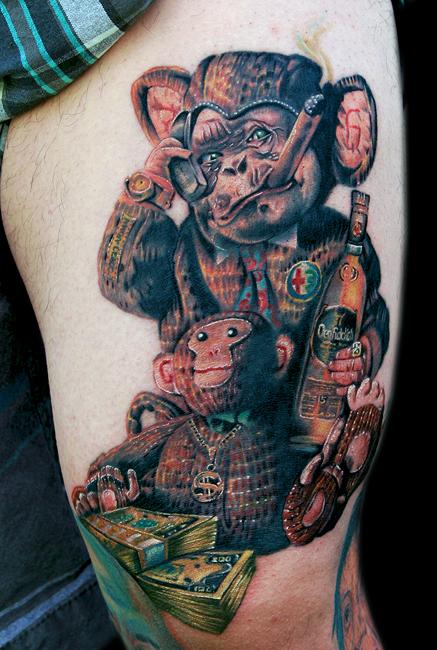 Cecil Porter - Weird monkey tattoo